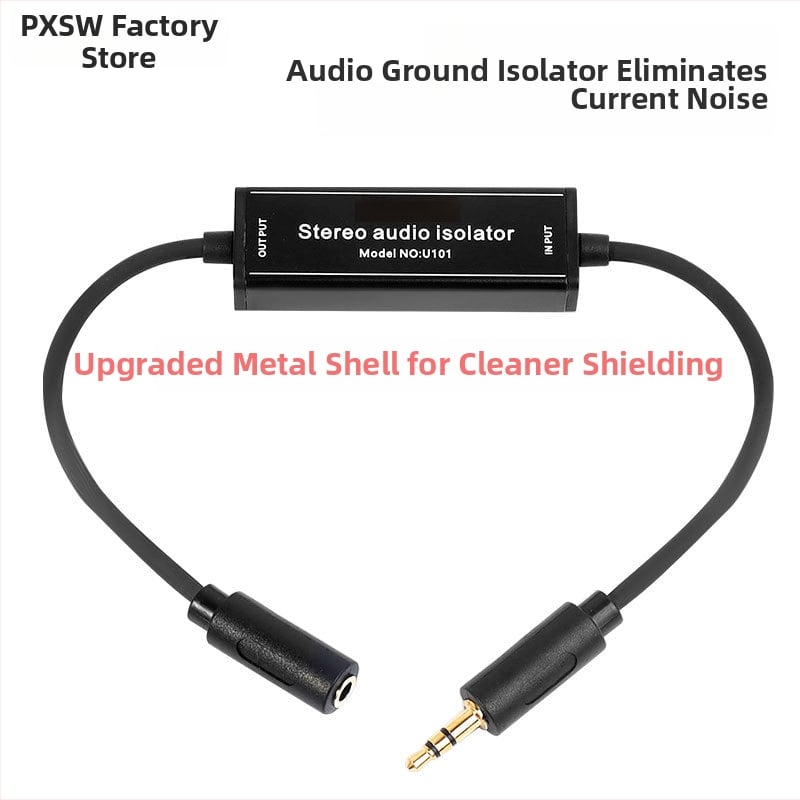 Izolator audio 3.5 mm cu filtru pentru bucla de împământare și reducerea zgomotului