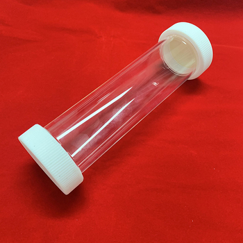 Țevi transparente din sticlă de cuarț, fabricate la comandă, cu deschideri la ambele capete și capace filetate PTFE