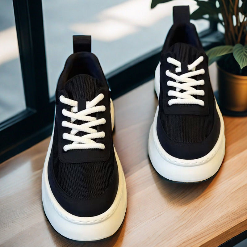 Férfi hálós sneaker, nyár 2025, légáteresztő, kerek orrú, mindennapi sportcipők