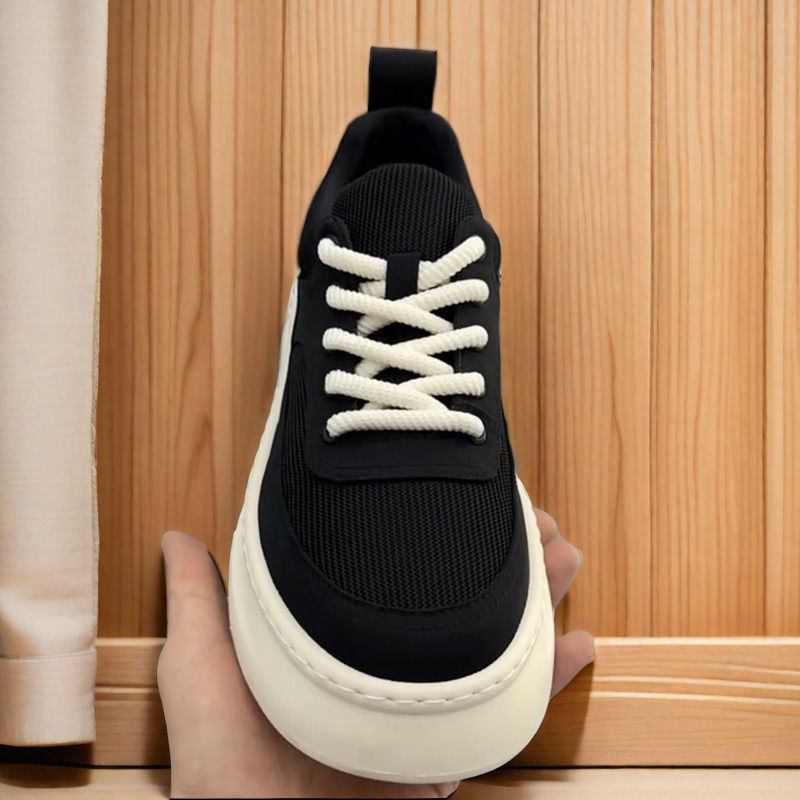 Férfi hálós sneaker, nyár 2025, légáteresztő, kerek orrú, mindennapi sportcipők