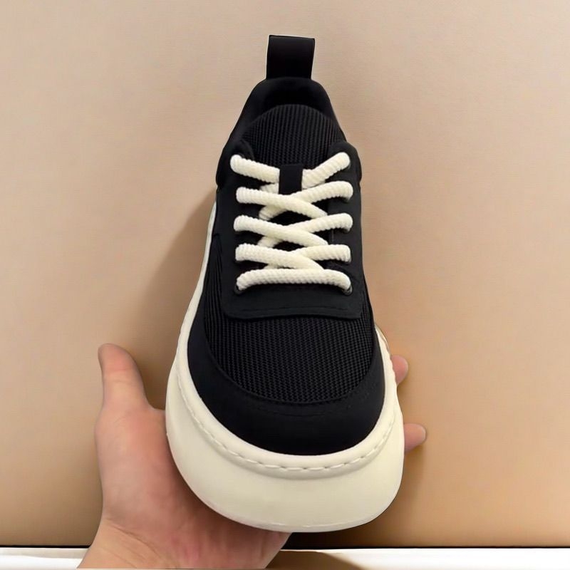 Férfi hálós sneaker, nyár 2025, légáteresztő, kerek orrú, mindennapi sportcipők
