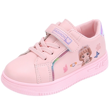 Dječje bijele tenisice za djevojčice, casual stil princeze, s Velcro kopčanjem, proljeće–jesen, za uzrast 3–12 godina, korejski stil