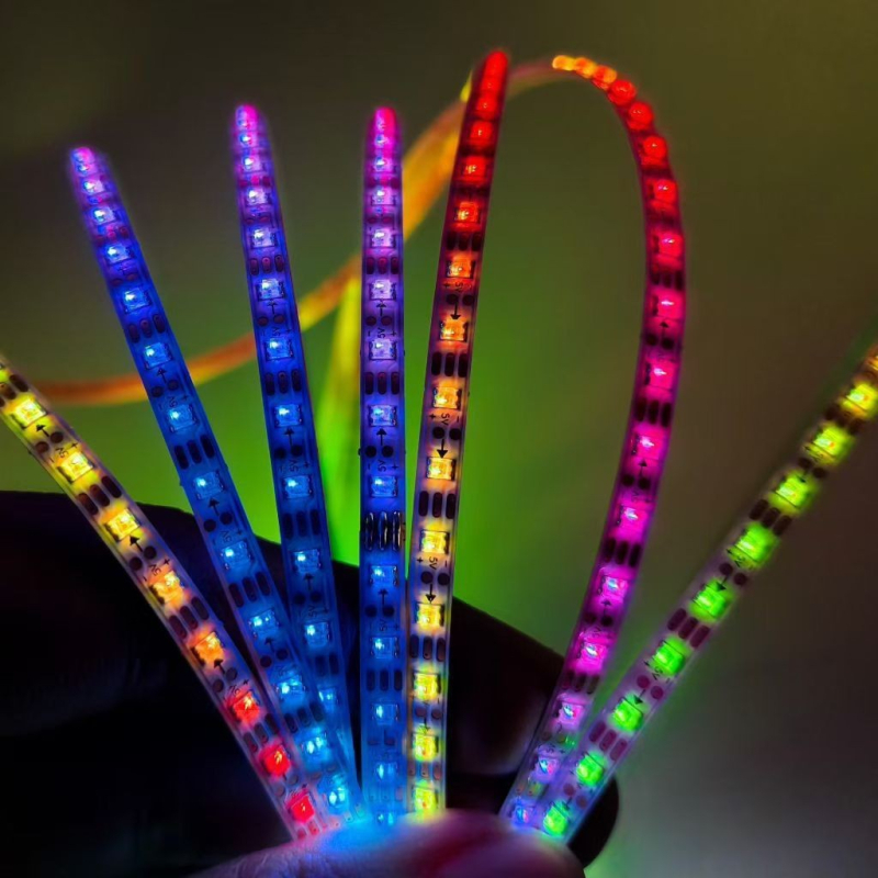 Bandă LED RGB pentru iluminare ambientală auto, ultra-subțire, lățime 2.7 mm/4 mm, 5V