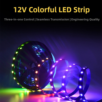 1934 LED pásik s meniacou farbou pre bary, KTV kluby a masážne salóny, osvetlenie kontúr budov, 12V, 60 LED 5050 SMD, uhol lúča 120°, nie je vodeodolný
