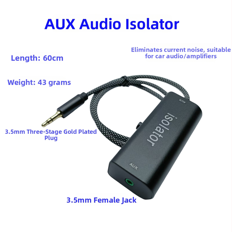 3,5 mm audio filter proti rušeniu s izolátorom pre AUX linku – redukcia šumu