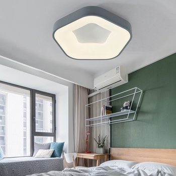 Lumină LED de plafon pentru dormitor, stil nordic minimalist modern, iluminare caldă și romantică