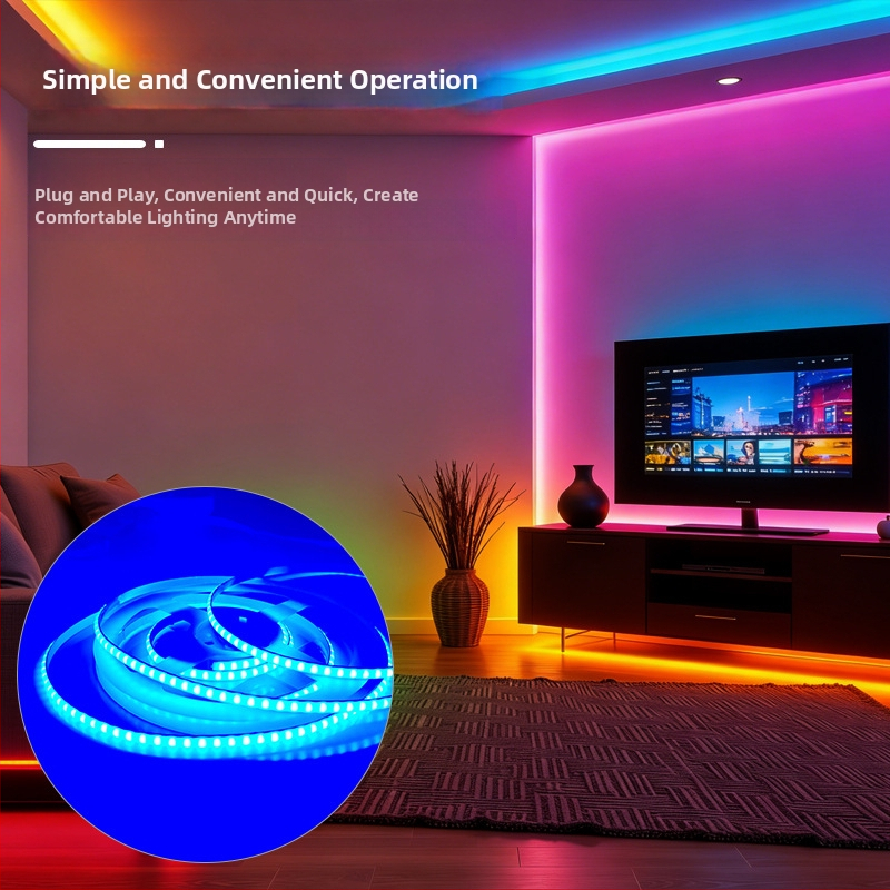 5 mm široký 5V COB LED svetelný pás so 160 LED diódami, gradientná farba, flexibilný pre inteligentné osvetlenie domácnosti