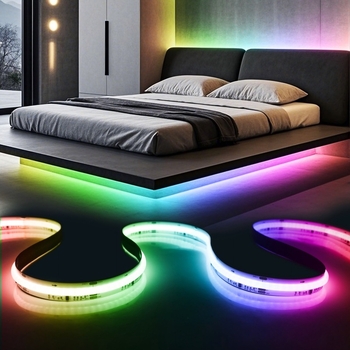 Bandă LED color WS2811 COB, lățime 10 mm, cu efect de urmărire a luminii, flux de apă, atmosferă de galop, control inteligent programabil