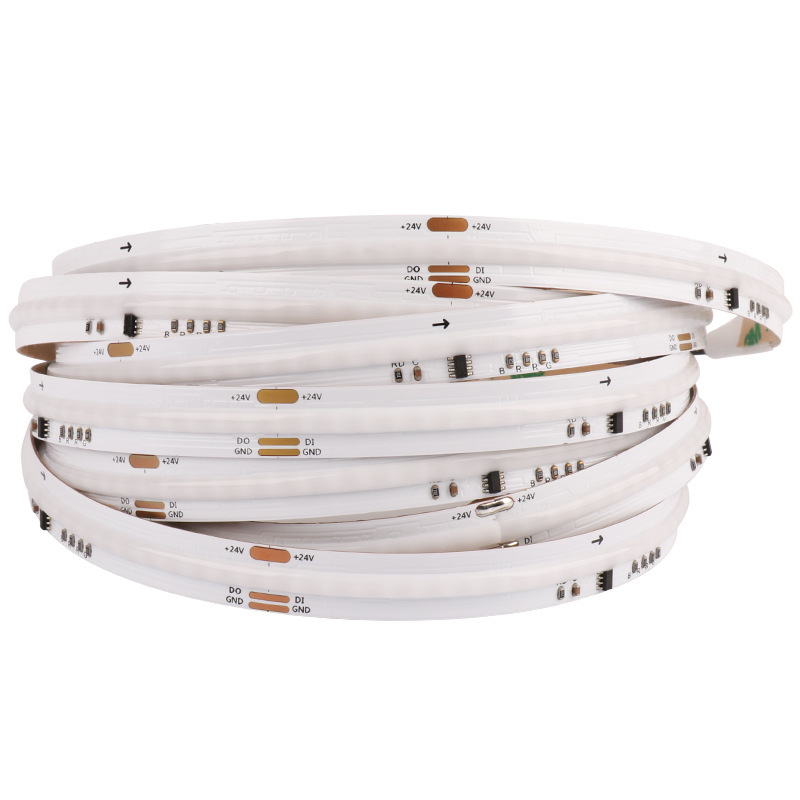 Bandă LED color WS2811 COB, lățime 10 mm, cu efect de urmărire a luminii, flux de apă, atmosferă de galop, control inteligent programabil