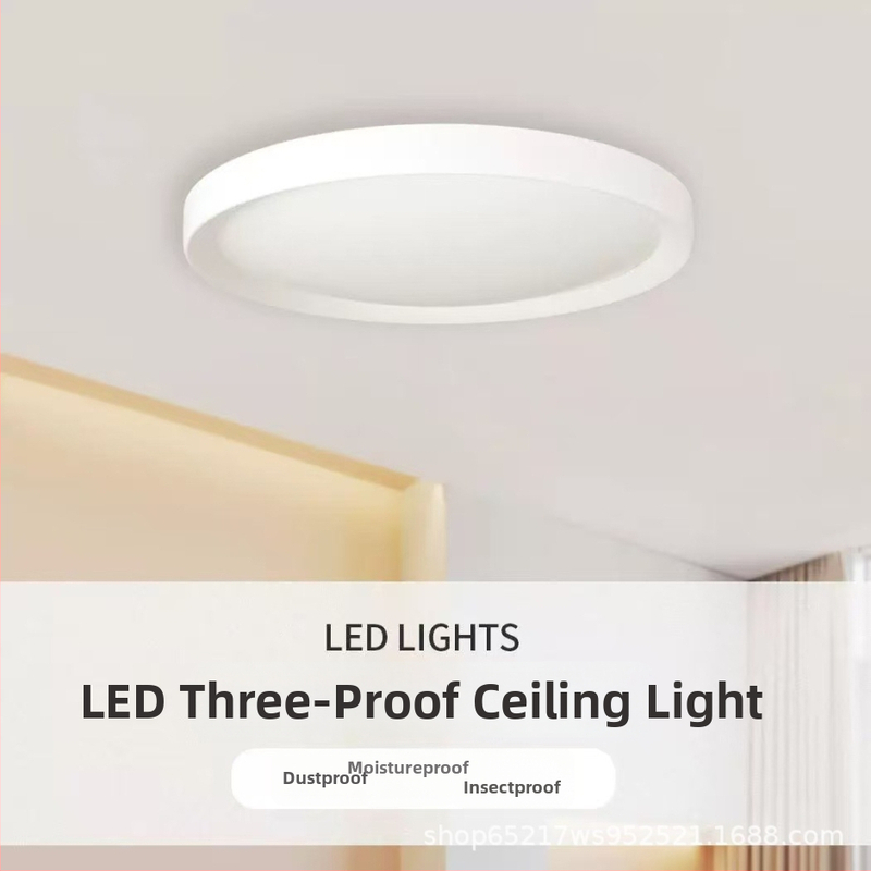 Ultratenké LED stropné svietidlo s tromi stupňami ochrany, minimalistické moderné okrúhle svietidlo na balkón, do kuchyne, chodby, spálne a obývačky