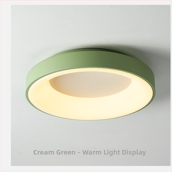 LED stropná lampa v krémovom štýle do spálne, moderný minimalistický severský dizajn, teplé romantické osvetlenie do obývačky