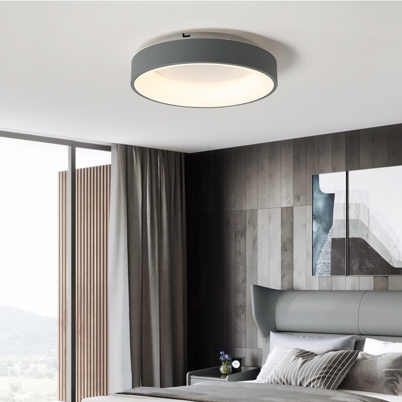 Lampă LED de tavan în stil crem pentru dormitor, design nordic modern minimalist, iluminare caldă și romantică pentru living