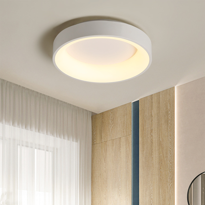 Lampă LED de tavan în stil crem pentru dormitor, design nordic modern minimalist, iluminare caldă și romantică pentru living