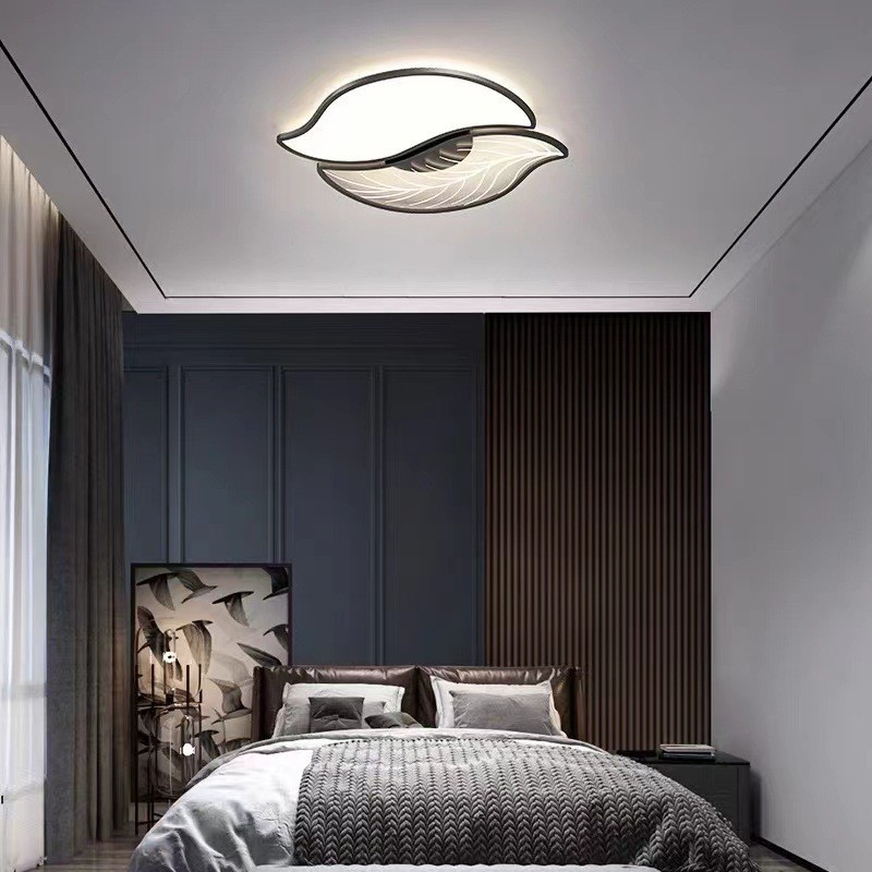 Lampă plafon Nordic cu petale de frunză pentru dormitor și birou, design modern minimalist, iluminare LED