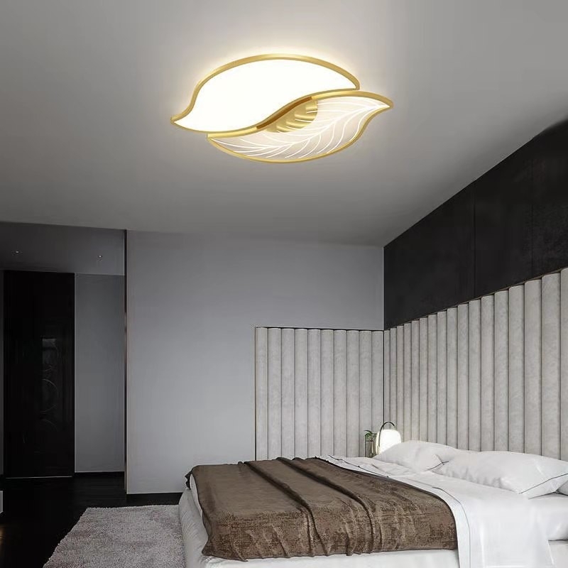 Lampă plafon Nordic cu petale de frunză pentru dormitor și birou, design modern minimalist, iluminare LED
