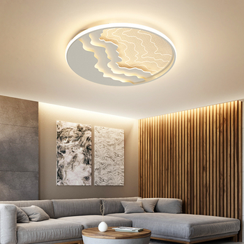 Lampă de plafon LED pentru dormitor, stil modern minimalist, cu peisaj acrilic