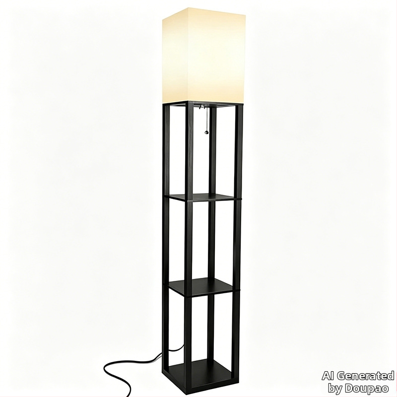 Trojúrovňová stojaca lampa s integrovaným úložným priestorom do spálne, obývačky a pracovne