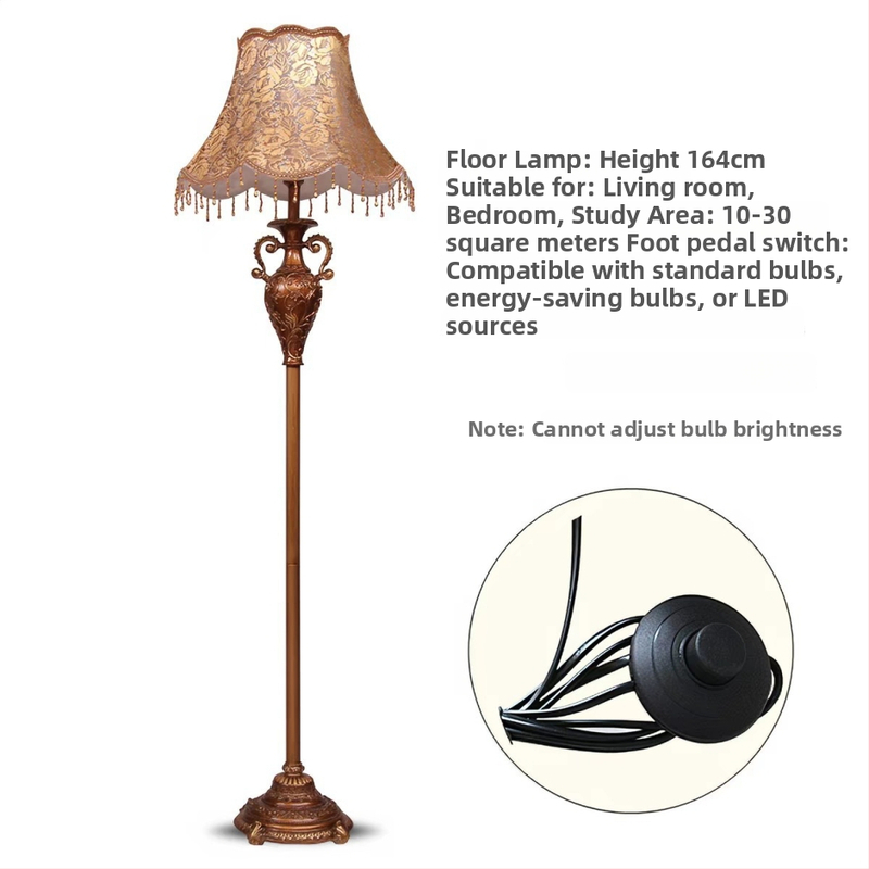 Živicová stojaca lampa v európskom štýle s americkým retro dizajnom do obývačky a spálne.