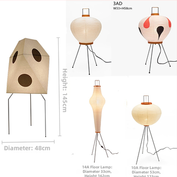 Japonská stojaca lampa z ryžového papiera, monzúnový štýl, kreatívna minimalistická dekorácia do obývačky a pracovne