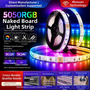 Bandă LED RGB 12V, autoadezivă, 30 LED-uri 5050, iluminare ambientală pentru casă
