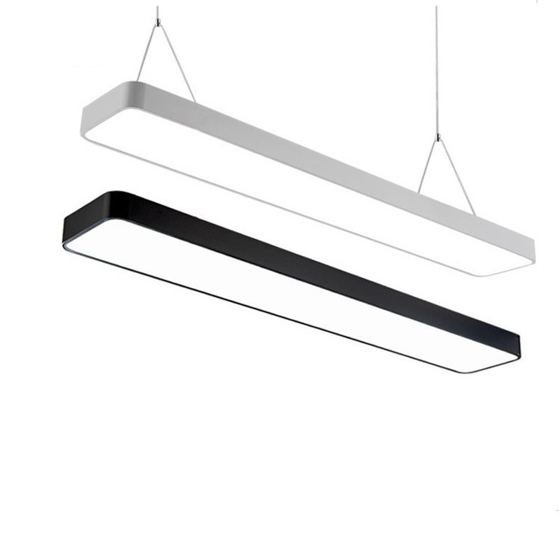 LED bandă liniară – lampă suspendată pentru birou, ultra-luminantă pentru saloane de coafură, săli de clasă comerciale și studiouri de streaming