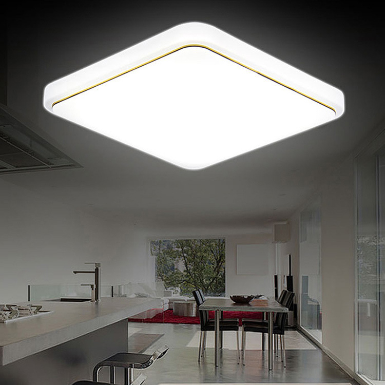 Lampa de plafon LED pătrată pentru dormitor, stil modern minimalist, potrivită pentru balcon, bucătărie, baie și hol.