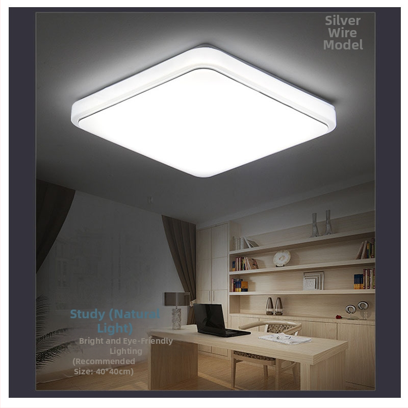 Štvorcové LED stropné svietidlo do spálne, moderný minimalistický štýl, ideálne na balkón, do kuchyne, kúpeľne a chodby.