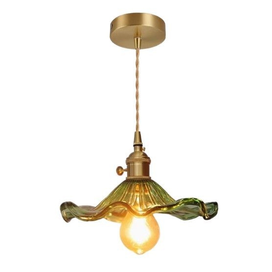 Lampa pendul din sticlă Nordic pentru restaurante și baruri, mică lampă cu formă de disc, design postmodern creativ
