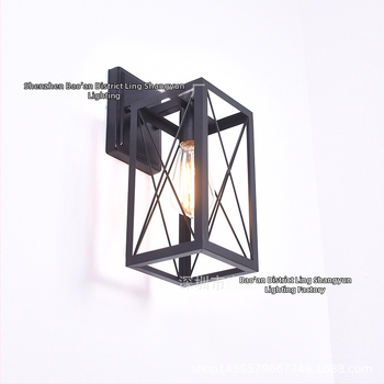 Industriálna retro nástenná lampa s kovovým tienidlom a LED diódou, vhodná do spálne, obývačky, chodby alebo baru