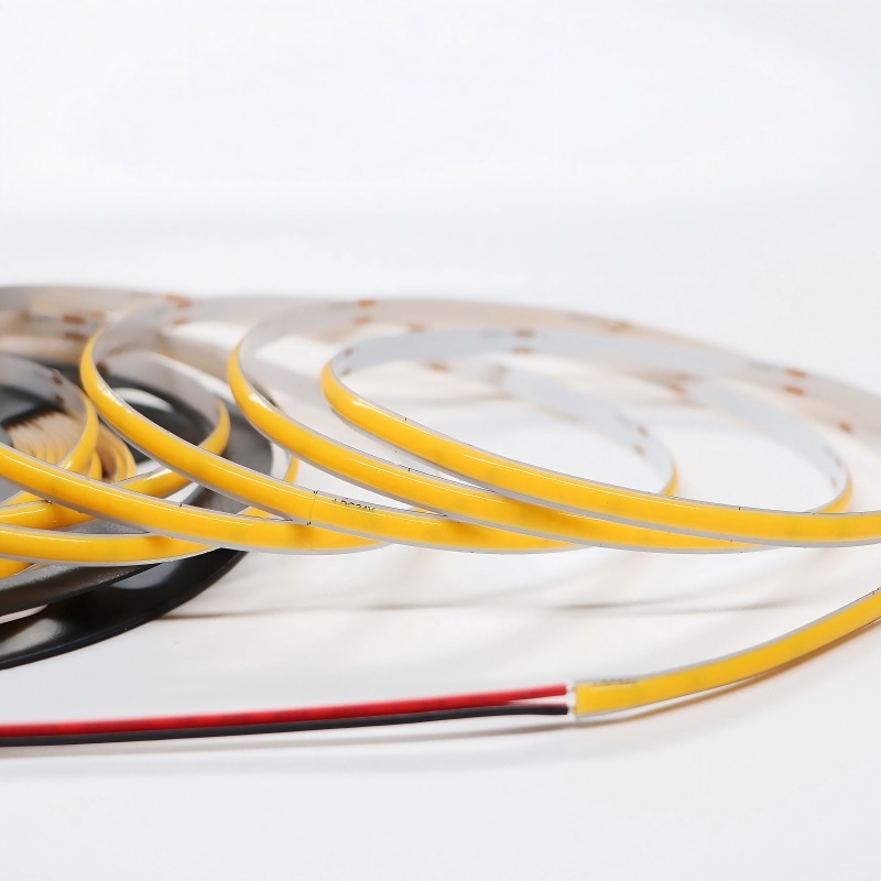 Bandă LED COB de 5mm, 12V/24V tensiune redusă, autoadhesivă, iluminare liniară, ultra-luminată, CRI 90 înalt, iluminare decorativă pentru casă