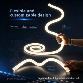 Bandă LED din silicon cu iluminare neon, 360°, înaltă luminozitate, flexibilă și modelabilă, 24V tensiune joasă