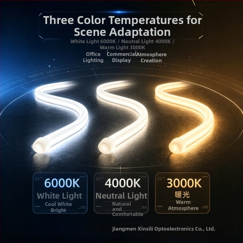Bandă LED din silicon cu iluminare neon, 360°, înaltă luminozitate, flexibilă și modelabilă, 24V tensiune joasă
