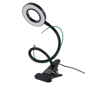 Lampă de birou LED cu clips, alimentare USB, reglabilă intensitate și temperatură a culorii, lumină pentru citit