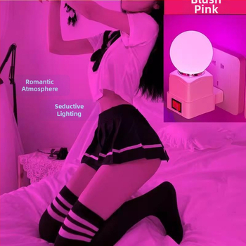 Romantická ružová náladová lampa do spálne, nočné svetlo do zásuvky pre páry