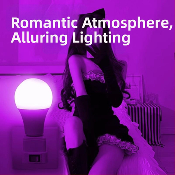 Romantická ružová náladová lampa do spálne, nočné svetlo do zásuvky pre páry