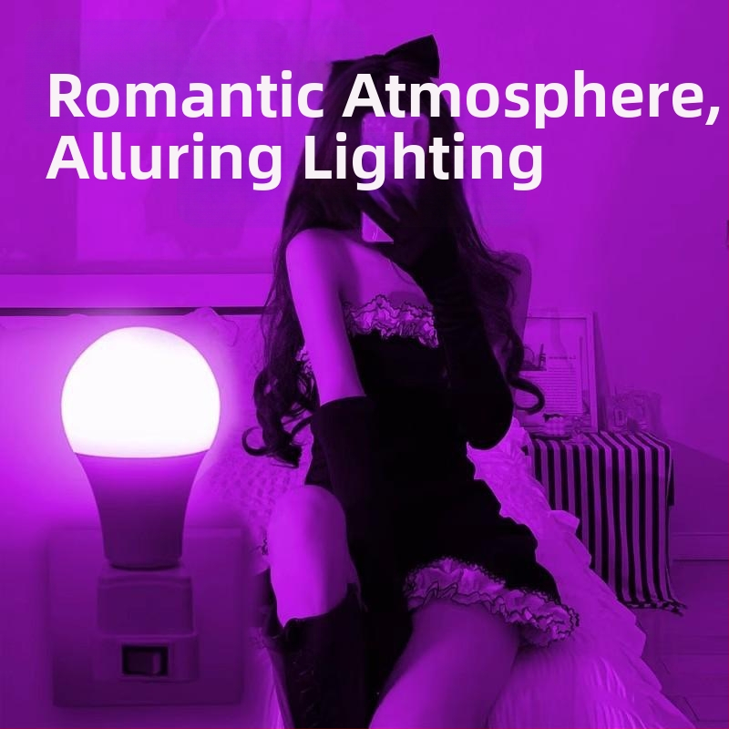 Romantická ružová náladová lampa do spálne, nočné svetlo do zásuvky pre páry