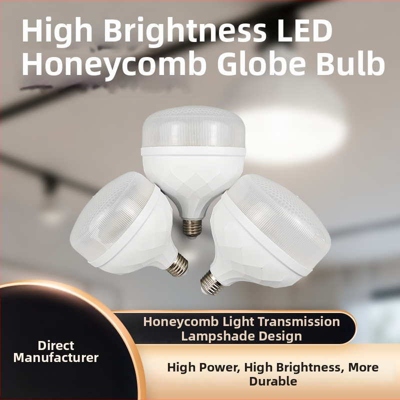 LED žiarovka s krištáľovým efektom Honeycomb, bez blikania, trojitá ochrana pre domáce použitie, vysoký jas, závitová pätica E27