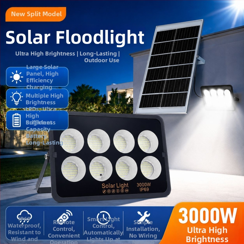 Solárne svetlomety do záhrady – vysokovýkonné LED