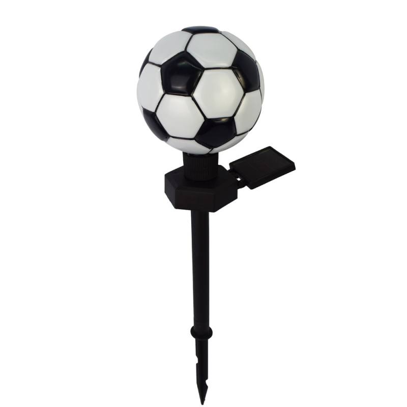 Lumină solară pentru grădină cu tijă de montare, în formă de fotbal din plastic, iluminare LED decorativă pentru peisaj