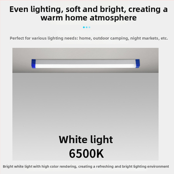 USB презареждаща LED тръба с магнитно окачване, висока яркост, аварийно осветление за нощни пазари