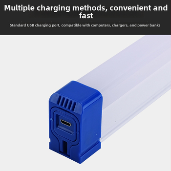 USB презареждаща LED тръба с магнитно окачване, висока яркост, аварийно осветление за нощни пазари