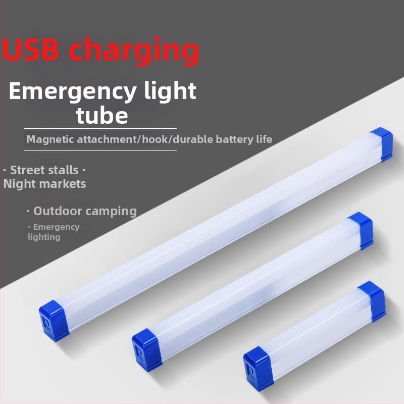 USB презареждаща LED тръба с магнитно окачване, висока яркост, аварийно осветление за нощни пазари