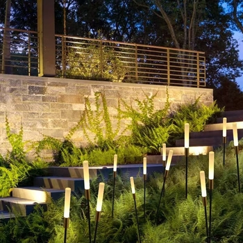 Lampa solară de grădină cu tijă acrilică în formă de pai, IP65 rezistentă la apă, pentru curte, parc și pensiune