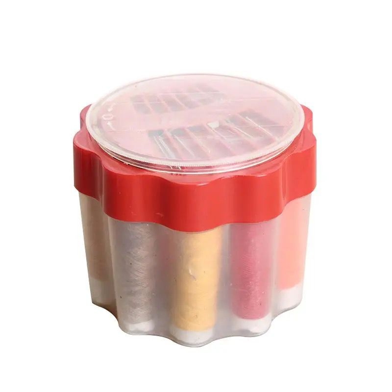 Set de cusut în cutie, 10 piese, ace cu vârf aurit, dimensiune mare, unelte de cusut pentru casă cu riglă, trusă de cusut portabilă pentru călătorii