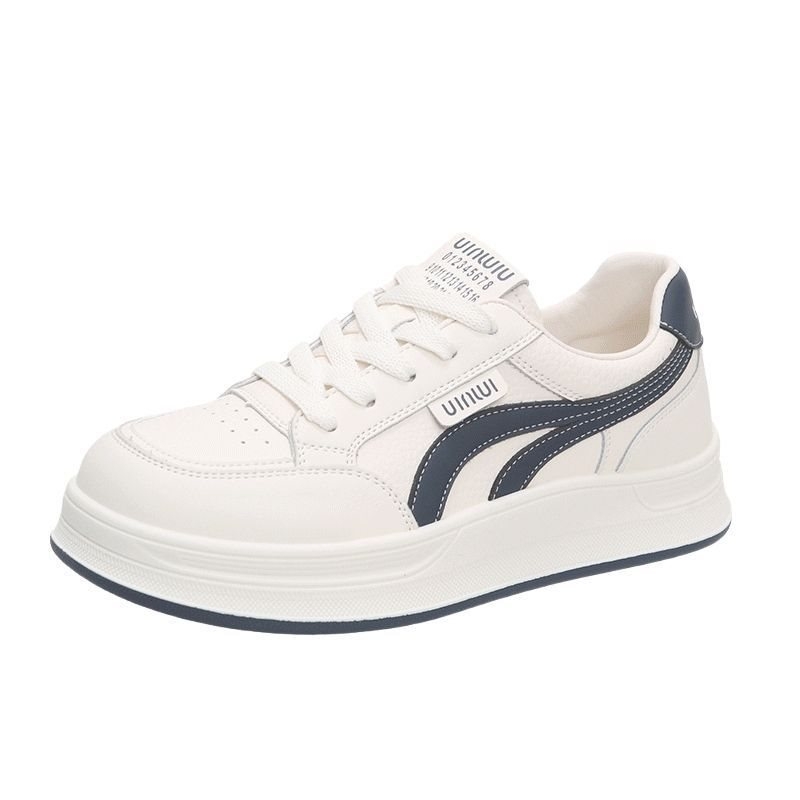 Adidași albi pentru femei cu talpă groasă, model 2026, respirabili și versatili, pantofi sport casual