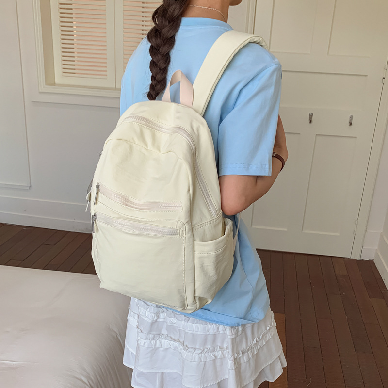Unisex platneni ruksak, umjetnički i svestran, retro putnički stil, lagan i minimalističan, torba za gradske i školske potrebe