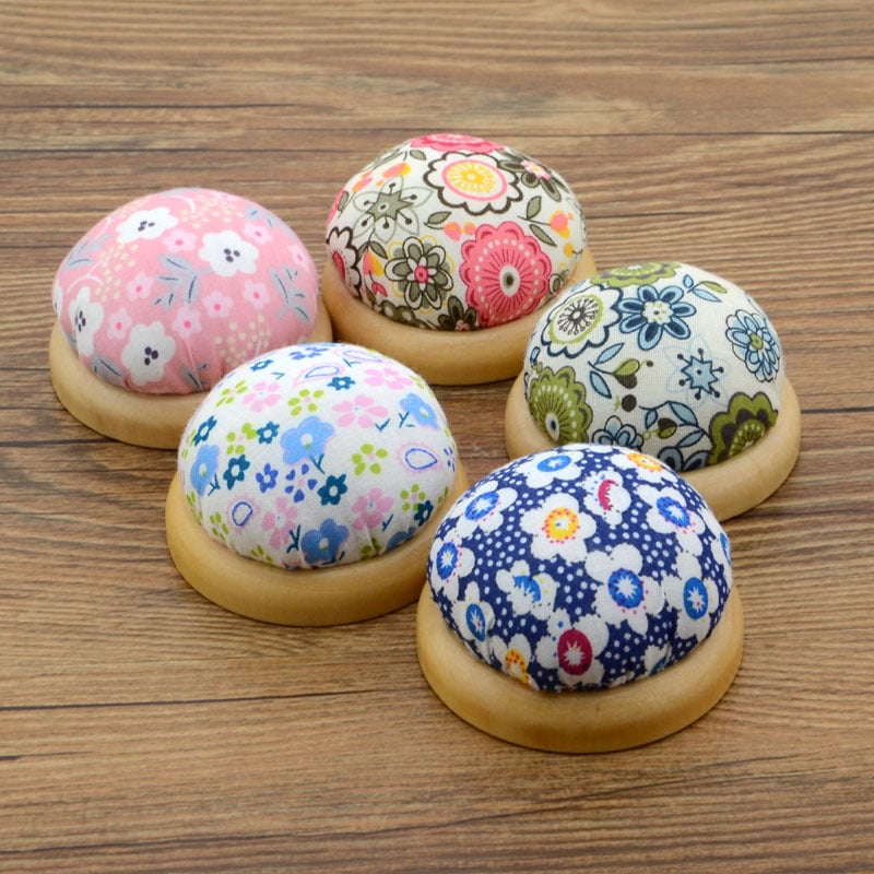 Set DIY cusut cu bază din lemn, suport pentru ace din bumbac PP, în stil japonez, broderie manuală