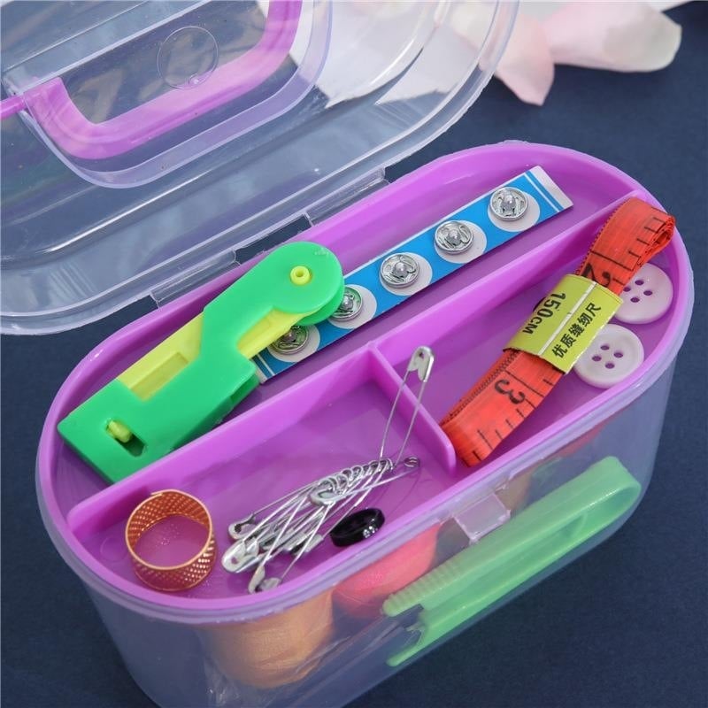 Set compact de cusut pentru uz casnic, cămin și familie – de înaltă calitate, durabil, cu un set complet de fire pentru cusut