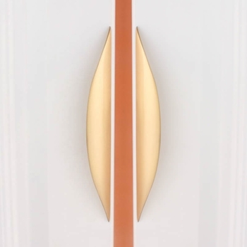 Mâner din cupru în formă de semilună pentru dulapuri și garderobe – stil modern minimalist, mobilier nordic din lemn masiv, mâner curbat pentru sertare