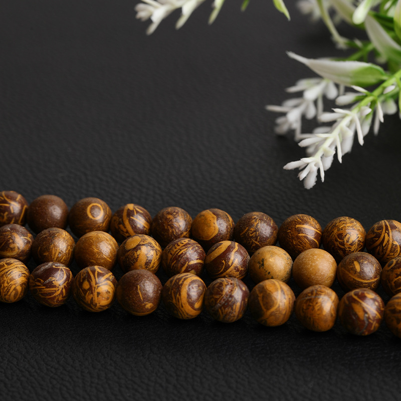 Mărgele rotunde din piatră cu model de elefant, mărgele Buddha pentru brățară, accesorii semi-finite, piatră naturală, mărgele superioare 12 mm